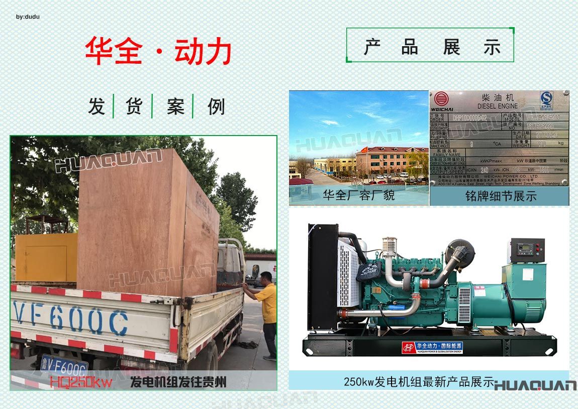 貴州客戶在華全采購(gòu)的250kw發(fā)電機(jī)組于6月5日出廠