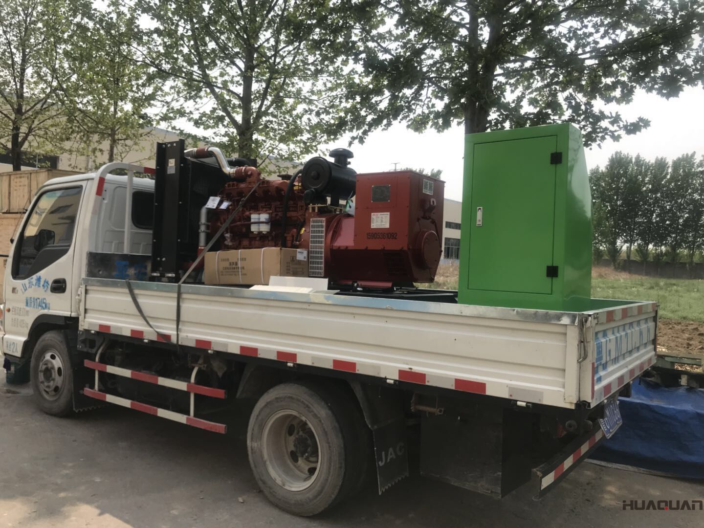 8月18日，一臺100kw自動化柴油發(fā)電機(jī)組從華全動力順利發(fā)往廣東