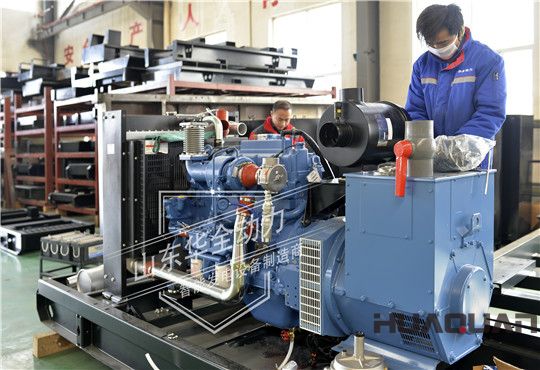 大雪紛飛慶來年，加緊生產迎新年，華全發(fā)電機組有序生產中