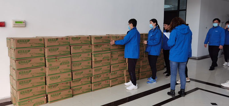 清明假期，華全集團員工領取生態白蓮藕禮物